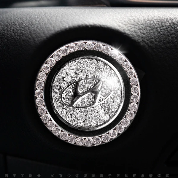 Elegante sierring voor de startknop van de auto
