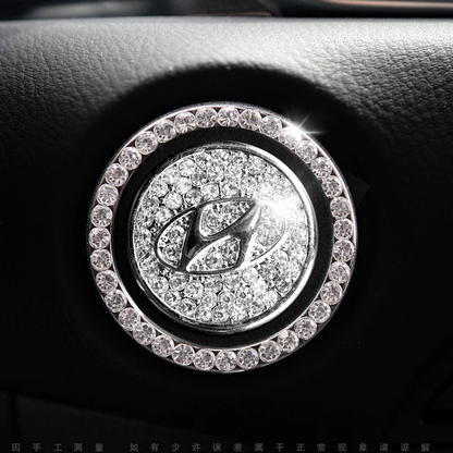Elegante sierring voor de startknop van de auto