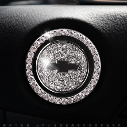 Elegante sierring voor de startknop van de auto