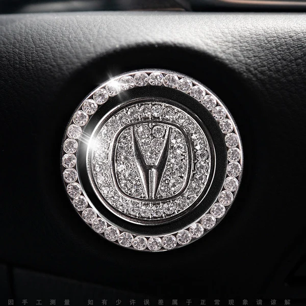 Elegante sierring voor de startknop van de auto