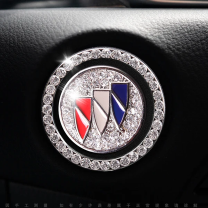 Elegante sierring voor de startknop van de auto