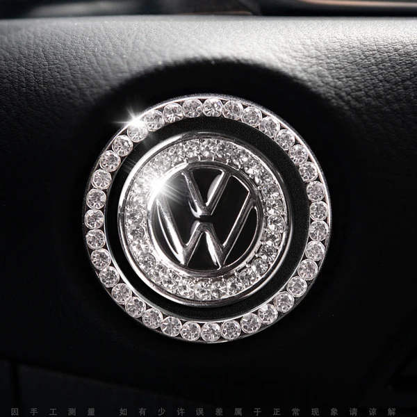 Elegante sierring voor de startknop van de auto