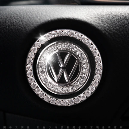 Elegante sierring voor de startknop van de auto