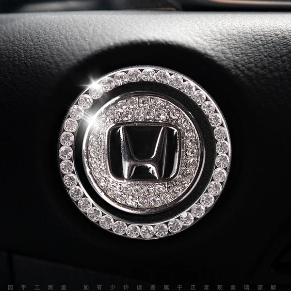 Elegante sierring voor de startknop van de auto