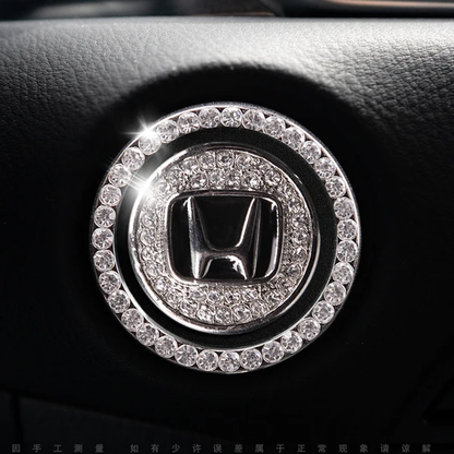 Elegante sierring voor de startknop van de auto