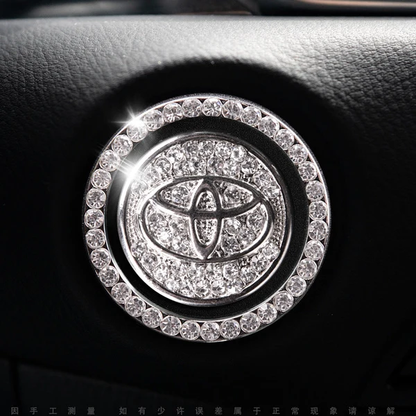 Elegante sierring voor de startknop van de auto