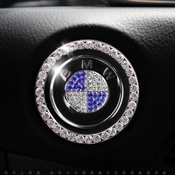 Elegante sierring voor de startknop van de auto