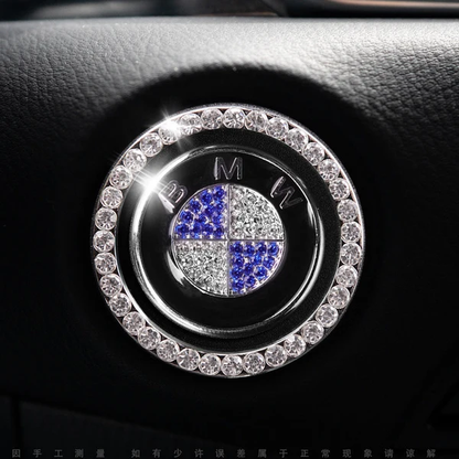 Elegante sierring voor de startknop van de auto