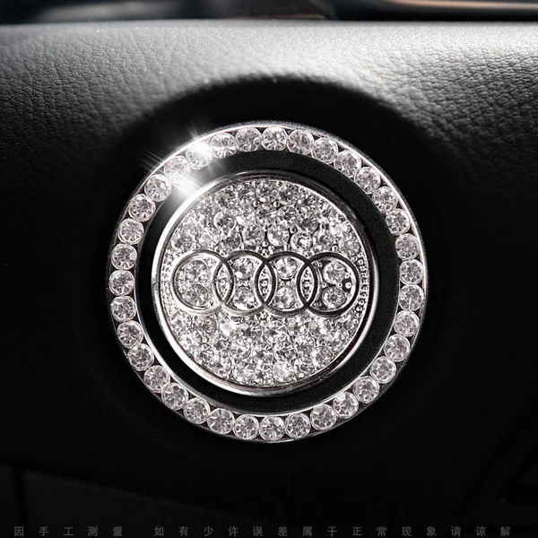 Elegante sierring voor de startknop van de auto