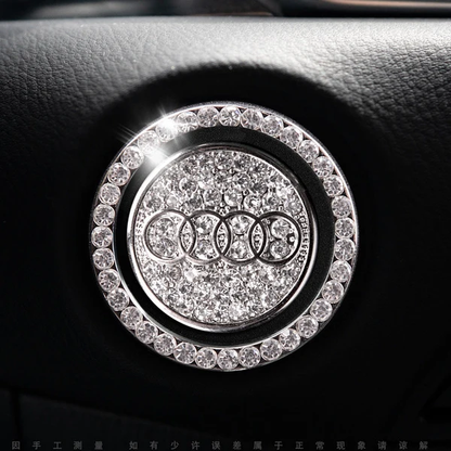 Elegante sierring voor de startknop van de auto