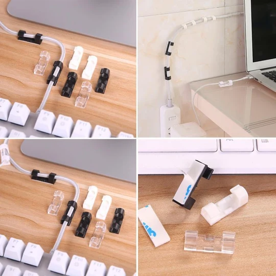 Zelfklevende kabelclips – handig en praktisch, de perfecte kabelhouder voor bureau en thuis