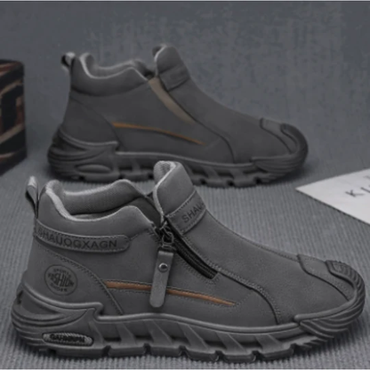 Wandelschoenen voor heren met rits aan de zijkant – Slijtvaste outdoor- en trekkingschoenen
