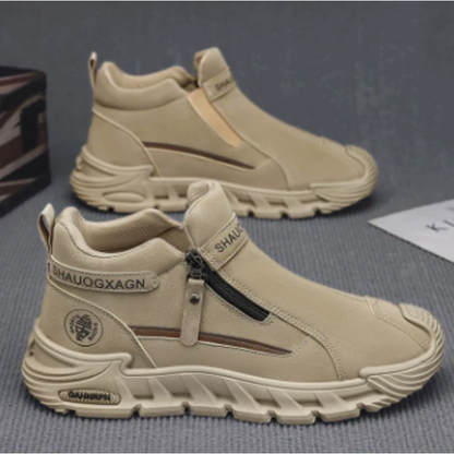 Wandelschoenen voor heren met rits aan de zijkant – Slijtvaste outdoor- en trekkingschoenen
