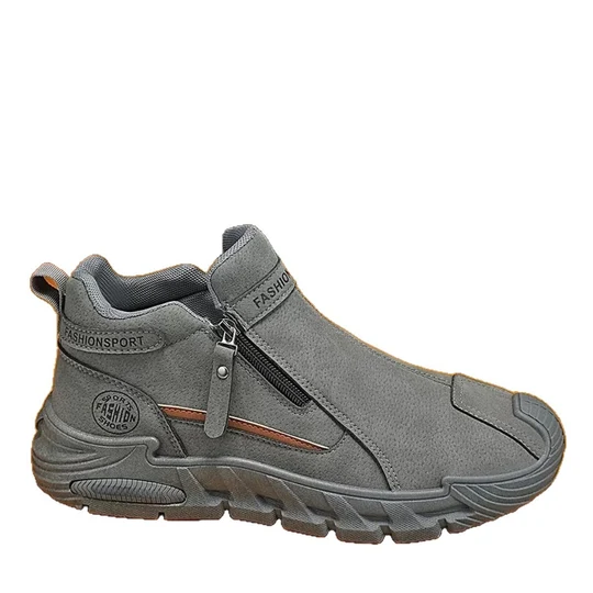 Wandelschoenen voor heren met rits aan de zijkant – Slijtvaste outdoor- en trekkingschoenen
