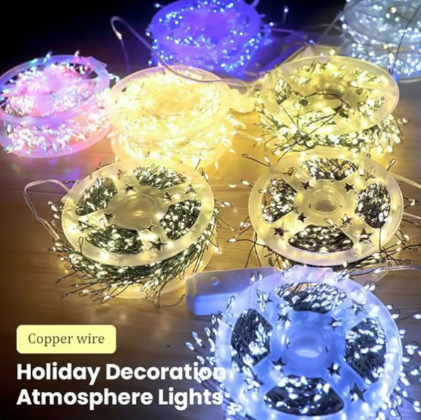LED koperdraad lichtsnoer met clustereffect