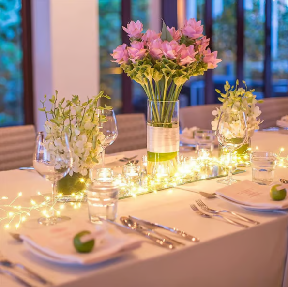 LED koperdraad lichtsnoer met clustereffect