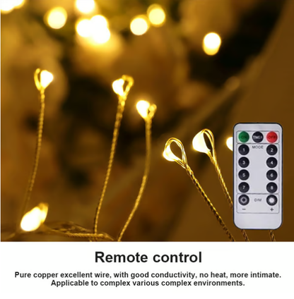 LED koperdraad lichtsnoer met clustereffect