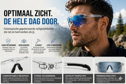 Fietszonnebril- Zonnebrillen met adaptieve lenzen