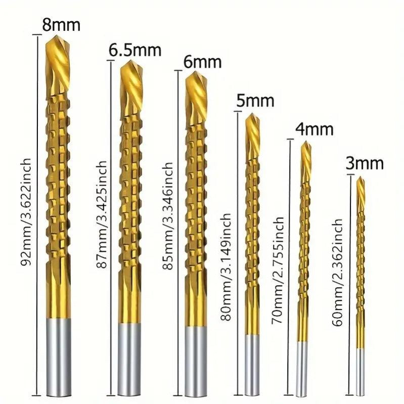 Titanium gecoate borenset – Slijtvaste HSS metaalboren voor hout, kunststof en metaal