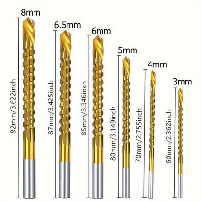Titanium gecoate borenset – Slijtvaste HSS metaalboren voor hout, kunststof en metaal
