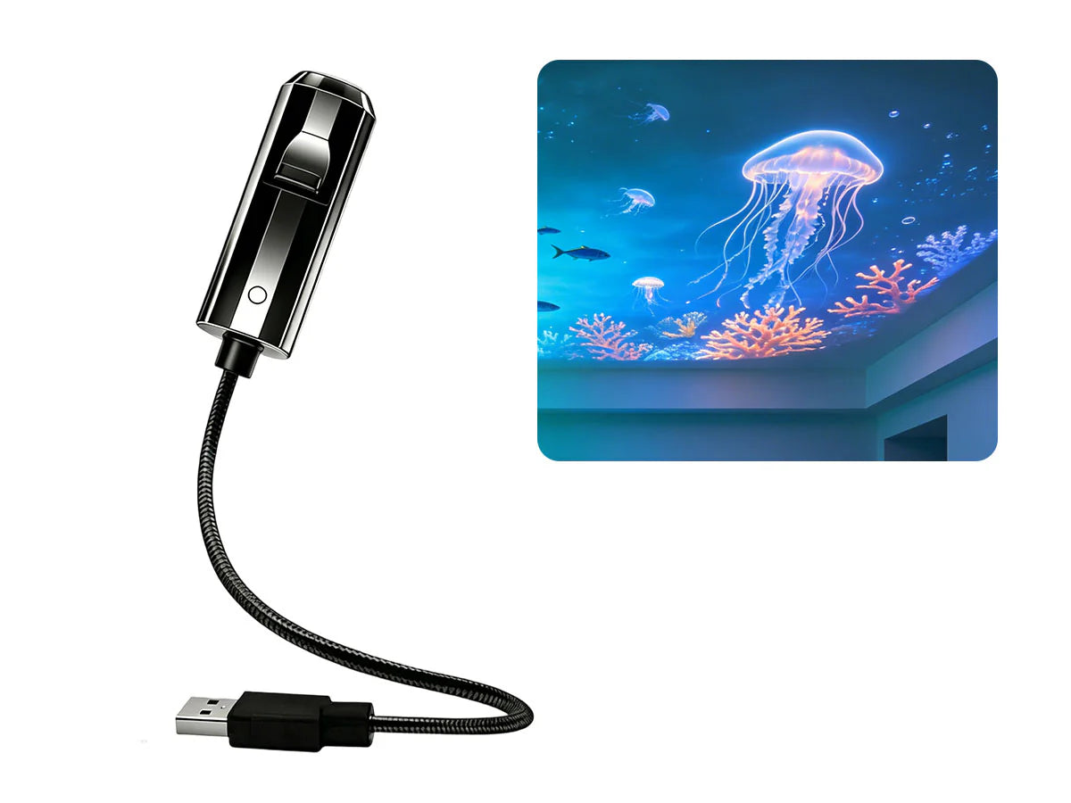🔌 Plug-and-play HD nachtlampje met sterrenhemel- en oceaanprojectie 🥳⭐
