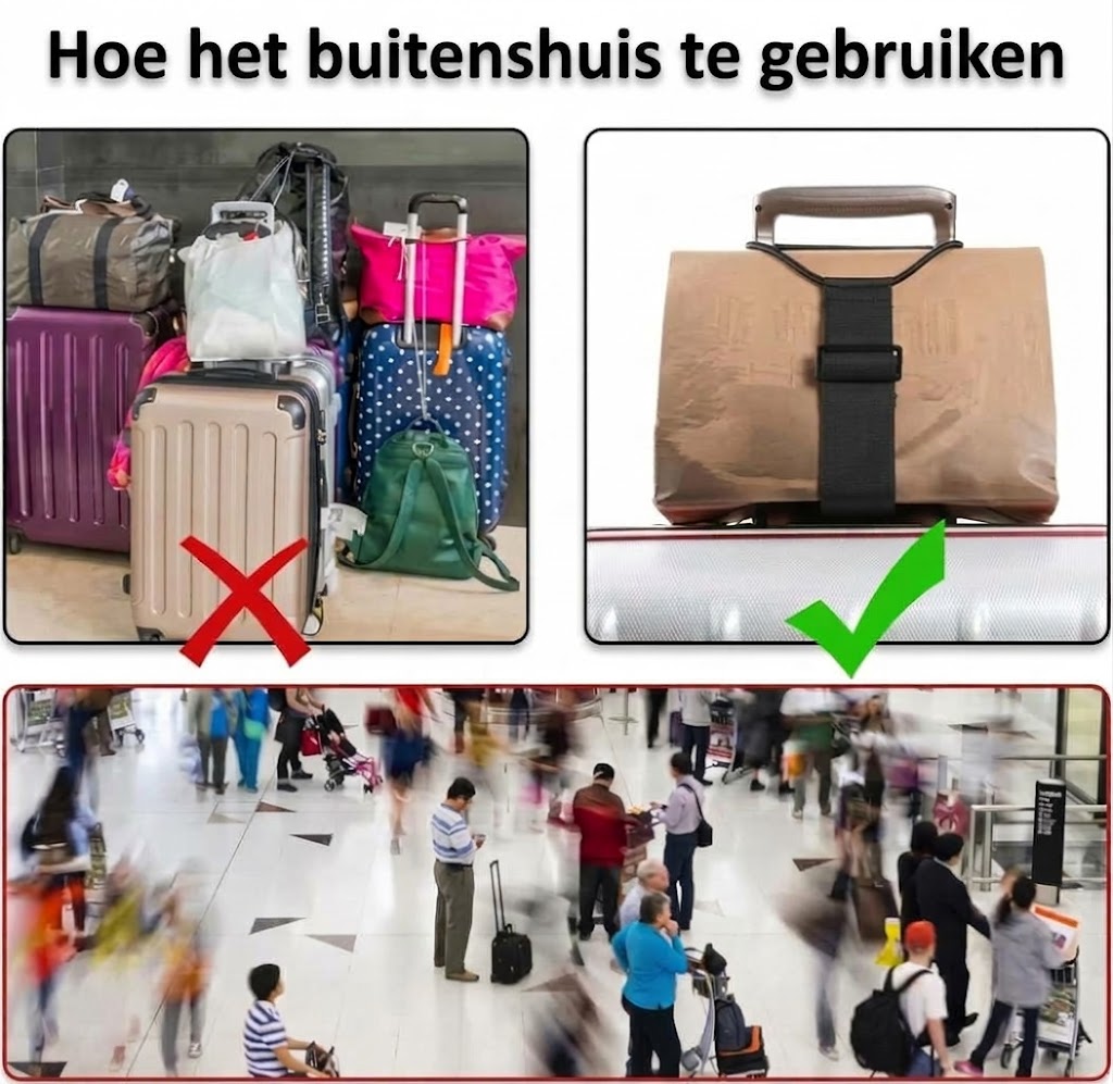 2-pack multifunctionele bagageriemen