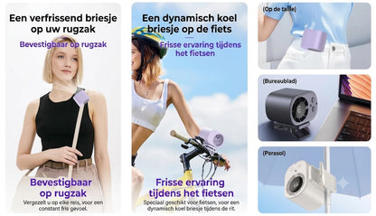 Draagbare LED Autoventilator met Slim Display