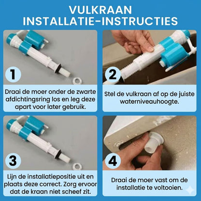 🚽Universele Vlotterkraan voor Toilet – In Hoogte Verstelbaar