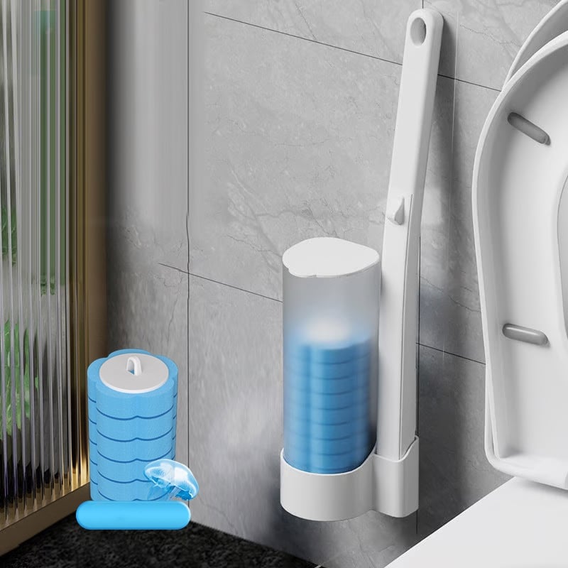 Hygiënische WC Borstel met Wegwerp Sponsjes -  (incl. 6-36 geurpads)