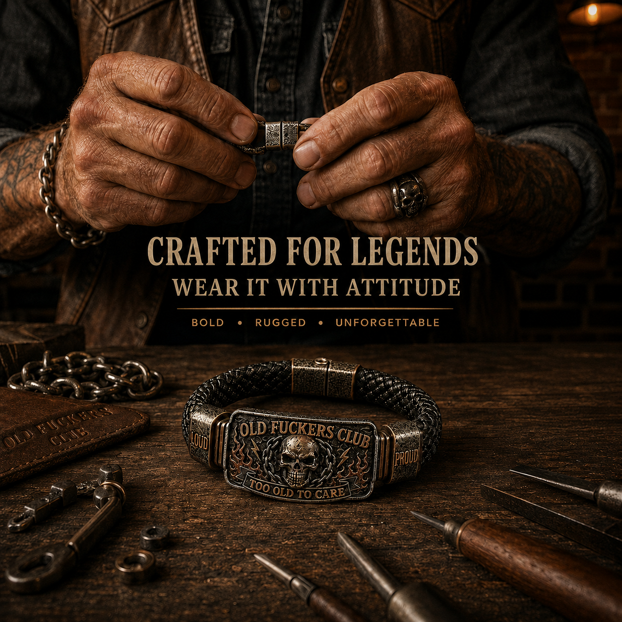 ☠️ Old Guys Club & Wild & Free 🪓 | 2026 Limited Edition Vintage Armband