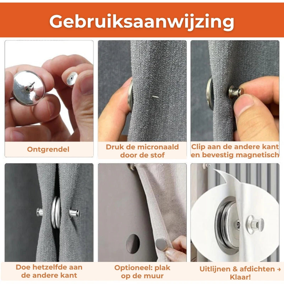 Sterke Gordijn Magneten – Magnetische Gordijnsluiters – Set van 12 stuks
