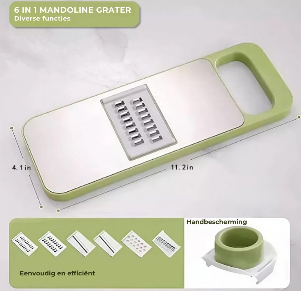 6-in-1 SafePrep Mandoline & Rasp