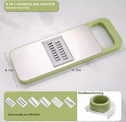 6-in-1 SafePrep Mandoline & Rasp