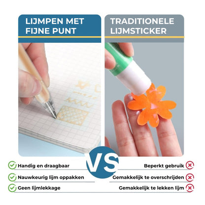 Lijmpennen met Fijne Punt - Precisielijm voor Scrapbooking & Kaarten (Set van 6).