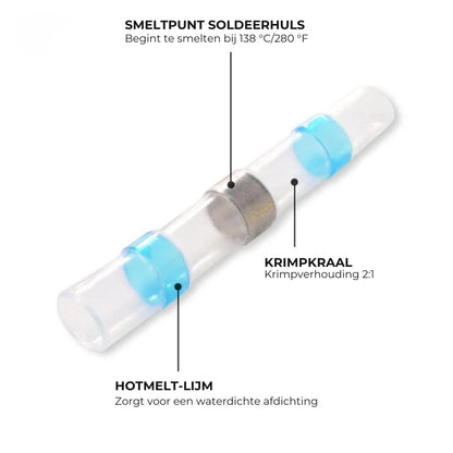 Soldeerverbinder Set - Waterdichte Krimpkous met Soldeerring