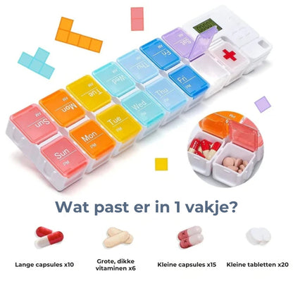 Elektronische Pillendoos 7 Dagen - Wekelijkse Pillenplanner met Alarm