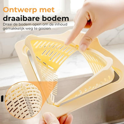 Magnetisch Hoekzeefje voor de Gootsteen – Gootsteenzeefafvalbakje