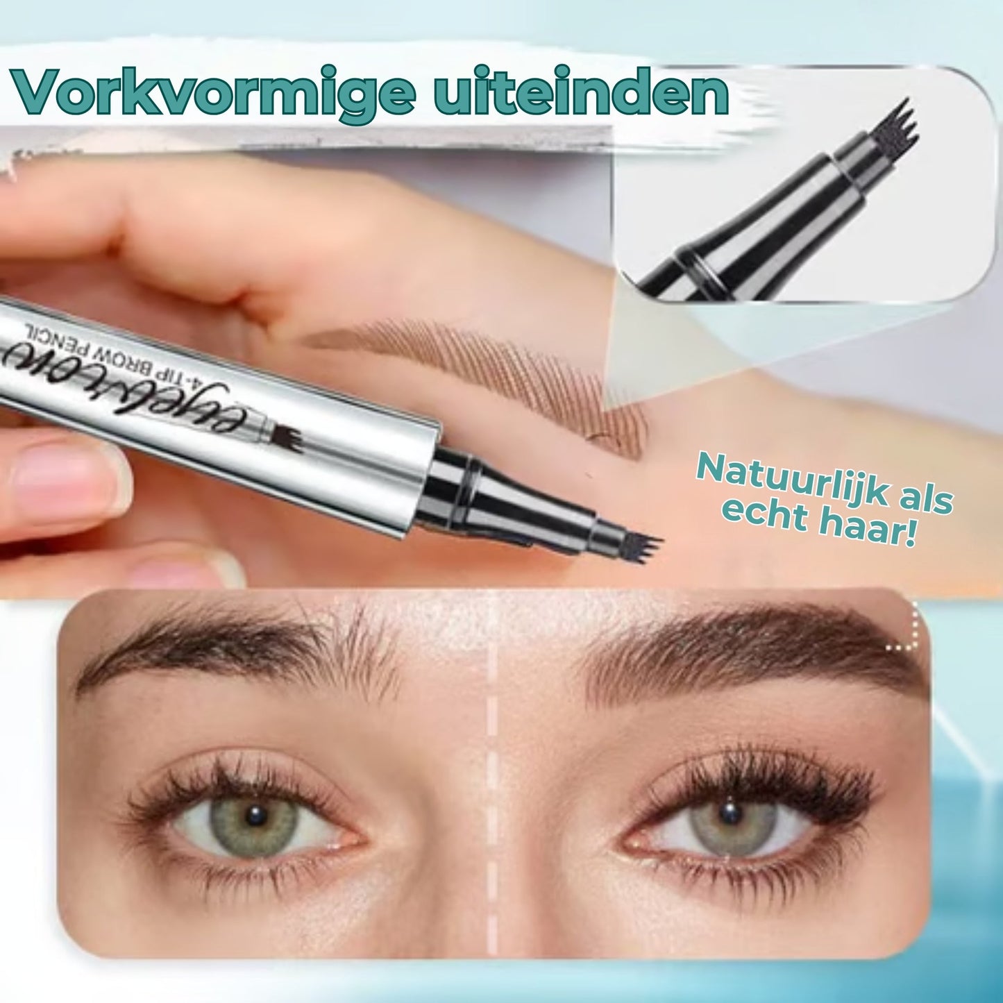 Microblading Wenkbrauw Pen - 4 Vorkpunten voor Natuurlijk Resultaat - 24u Waterdicht & Smudgeproof