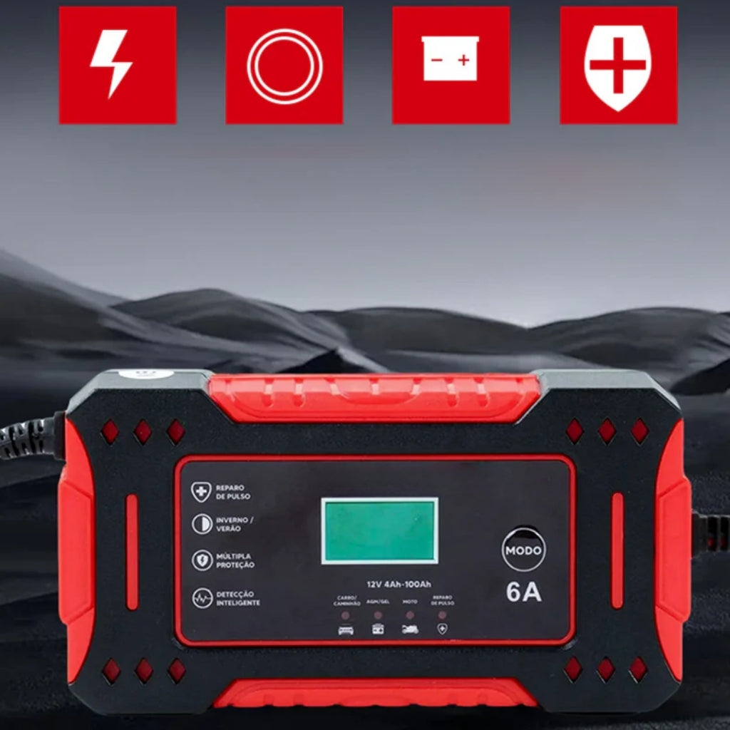 Slimme Acculader 12V/24V - Volautomatische Druppellader met Puls Herstelfunctie - Voor Auto, Motor & Boot