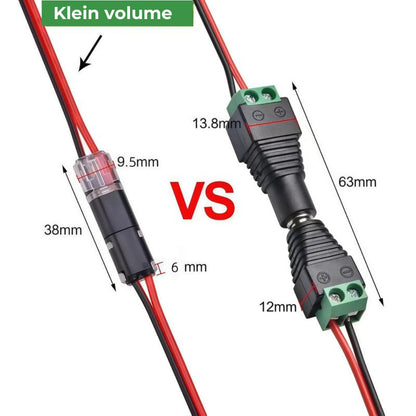 [20 Stuks] Snelle Draadconnectors met Vergrendeling - 2-Polige Stekker Verbinding