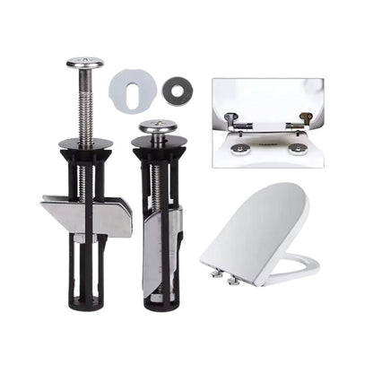 Luxe Toiletbril Montageset (2 Sets) - Zware Kwaliteit RVS Schroeven & Bouten - Expansiebevestiging - 1+1 GRATIS