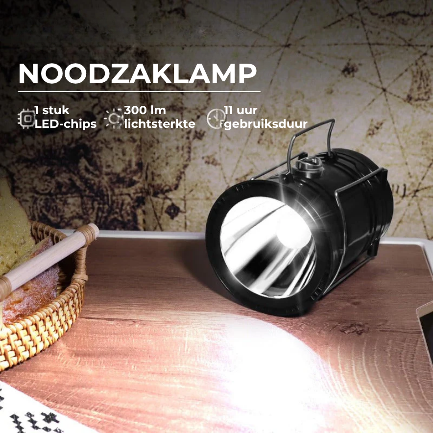 2-in-1 Solar Campinglamp & Zaklamp - USB Oplaadbaar