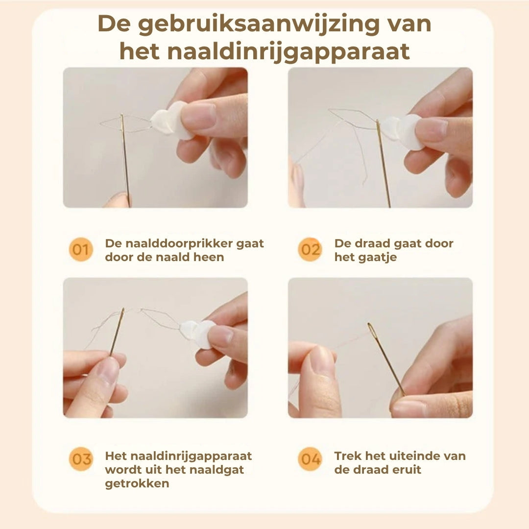 Dubbellaagse Magnetische Naaiset – Luxe Naaibox met Garen en Naalden