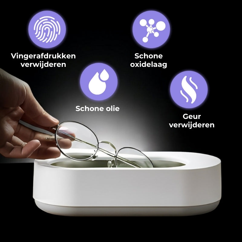 Clearzy™ Ultrasoon Reiniger voor Brillen & Sieraden - Professioneel Reinigingsbad (Ook voor Kunstgebit)