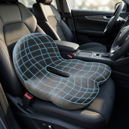 SitFlex™ Ergonomische Stoelverhoger & Rugsteun – Ideaal voor Langdurig Rijden en Lange Werkdagen