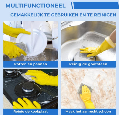 Herbruikbaar Silver Mesh Schoonmaakdoeken (10 stuks）- Krachtige Reiniging zonder Krassen - Voor Pannen, Glas & Aanrecht - Sneldrogend & Duurzaam