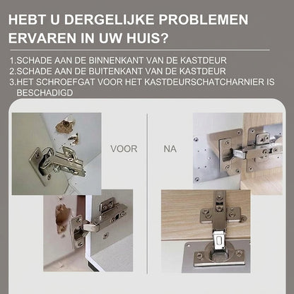 Reparatieset voor kastscharnieren