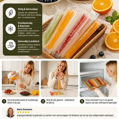 DIY ijslollyzakjes (100 stuks) - Wegwerp ijslollyvormpjes