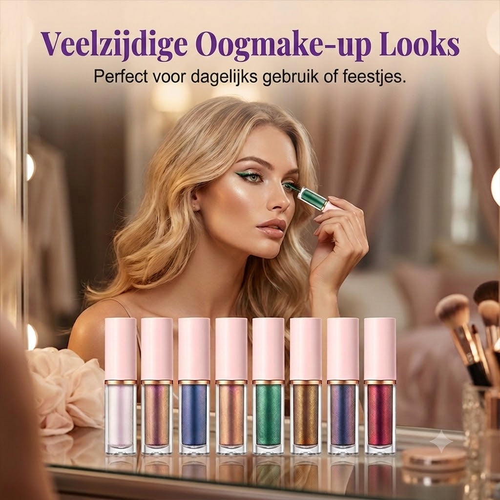 ✨ 8-Delige Glitter Vloeibare Eyeliner Set