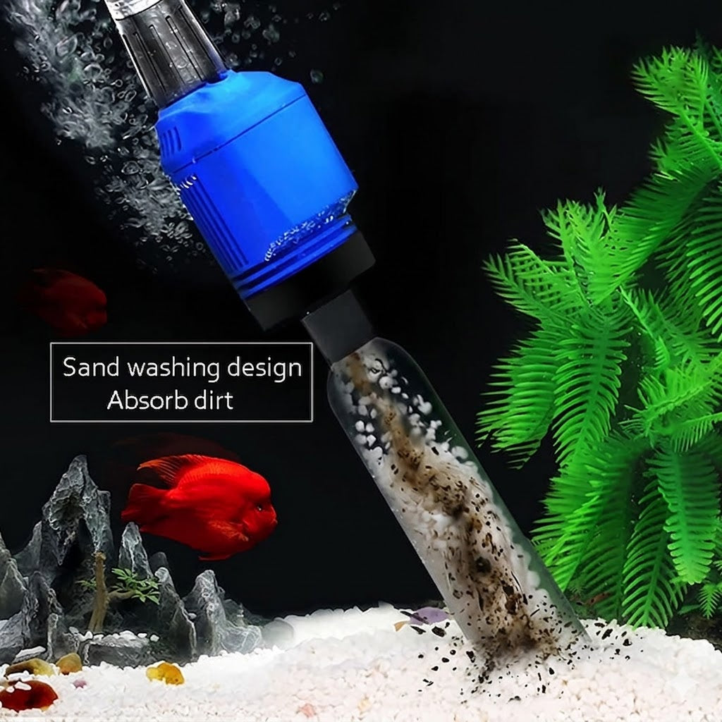Elektrische Aquarium Stofzuiger & Waterwisselaar - 3-in-1 Bodemreiniger - Met Filterfunctie